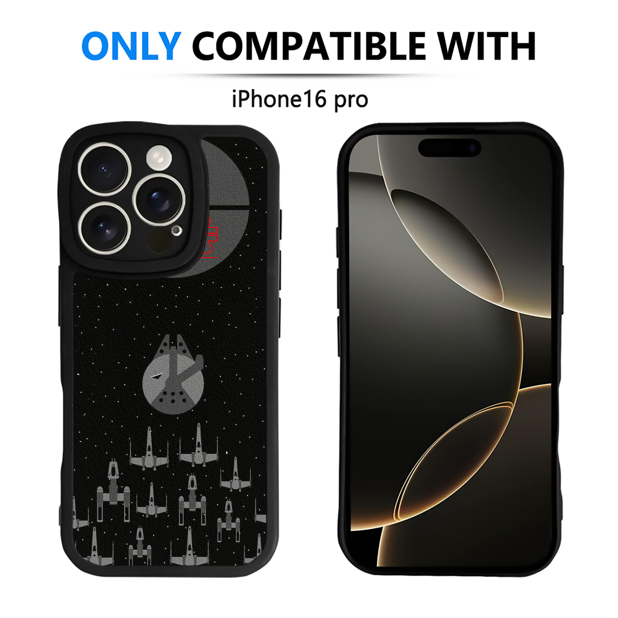 （画像用） スター・ウォーズ Star Wars 【iPhone 16シリーズ対応】シリコンスマホケース（レザー調） 材質：シリコン